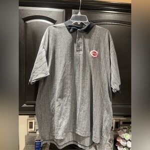 Vintage 90s Men’s Large Spelled Out Cincinnati Reds Baseball Collared Golf Polo